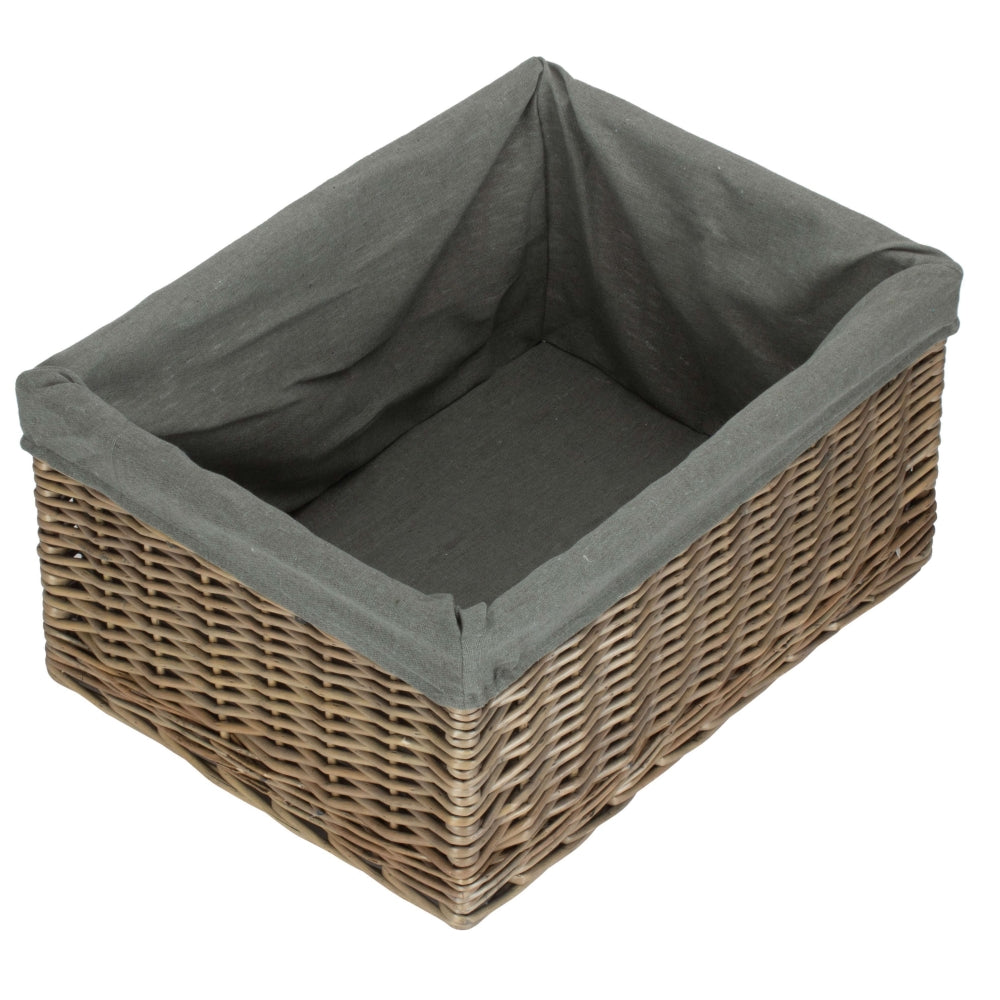 The Willow Basket Jumbo Antique Wash Wicker Storage Basket