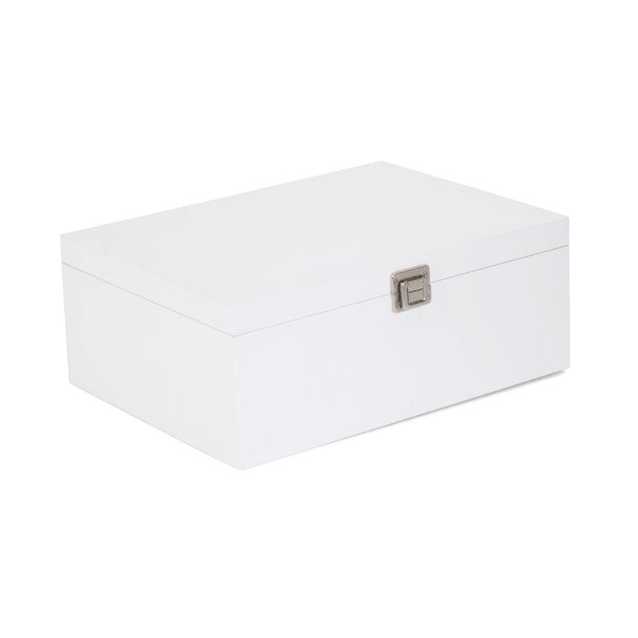 The Willow Basket White Wooden Storage Box