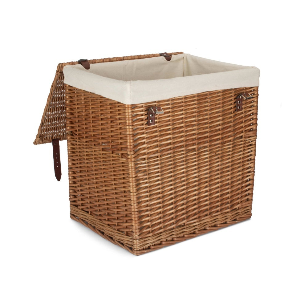 Double wicker shop laundry basket
