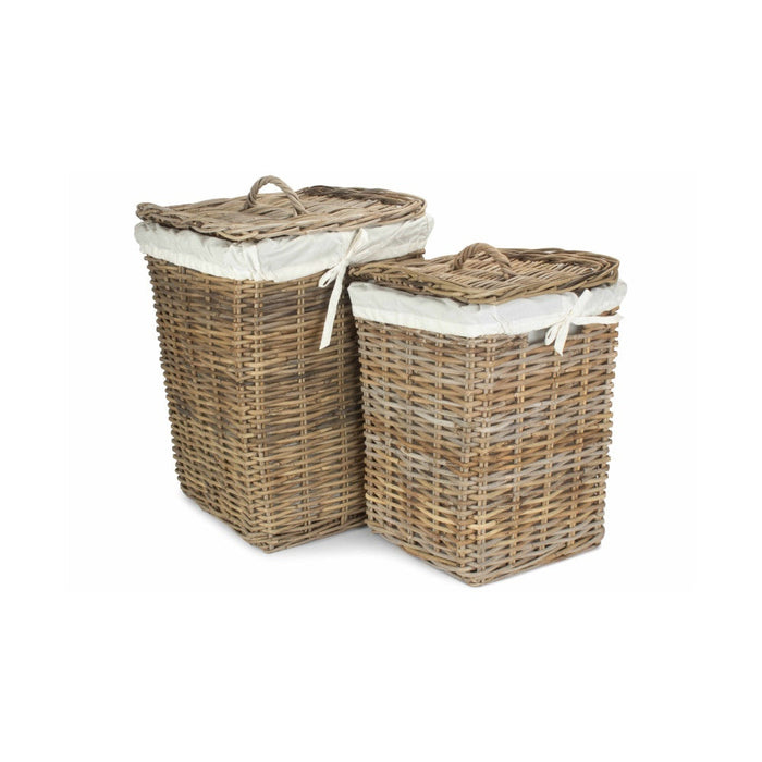 The Willow Basket Square Rattan Laundry Basket