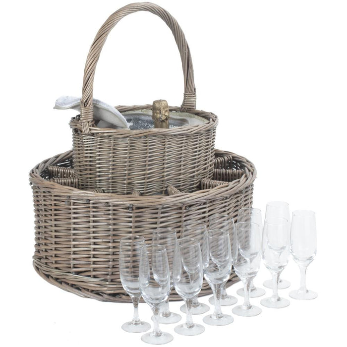 The Willow Basket Chilled Drinks Picnic Basket