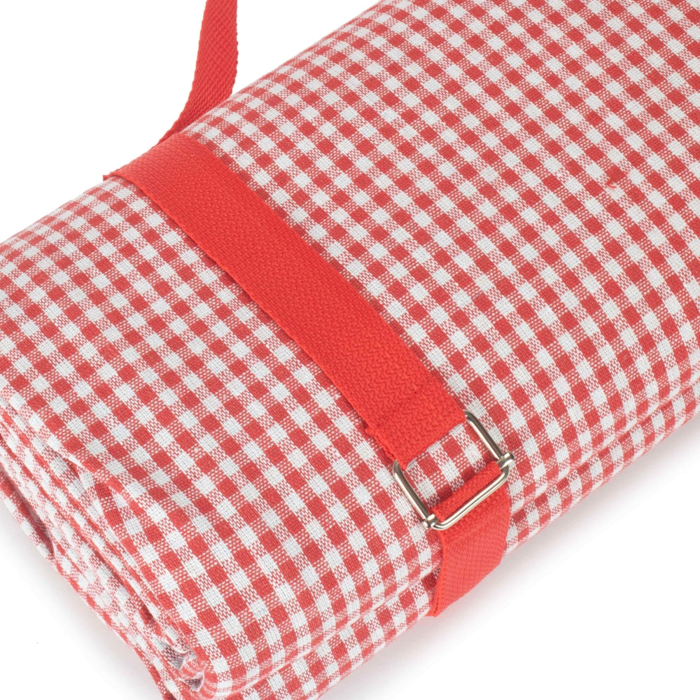 The Willow Basket Red and White Gingham Picnic Blanket