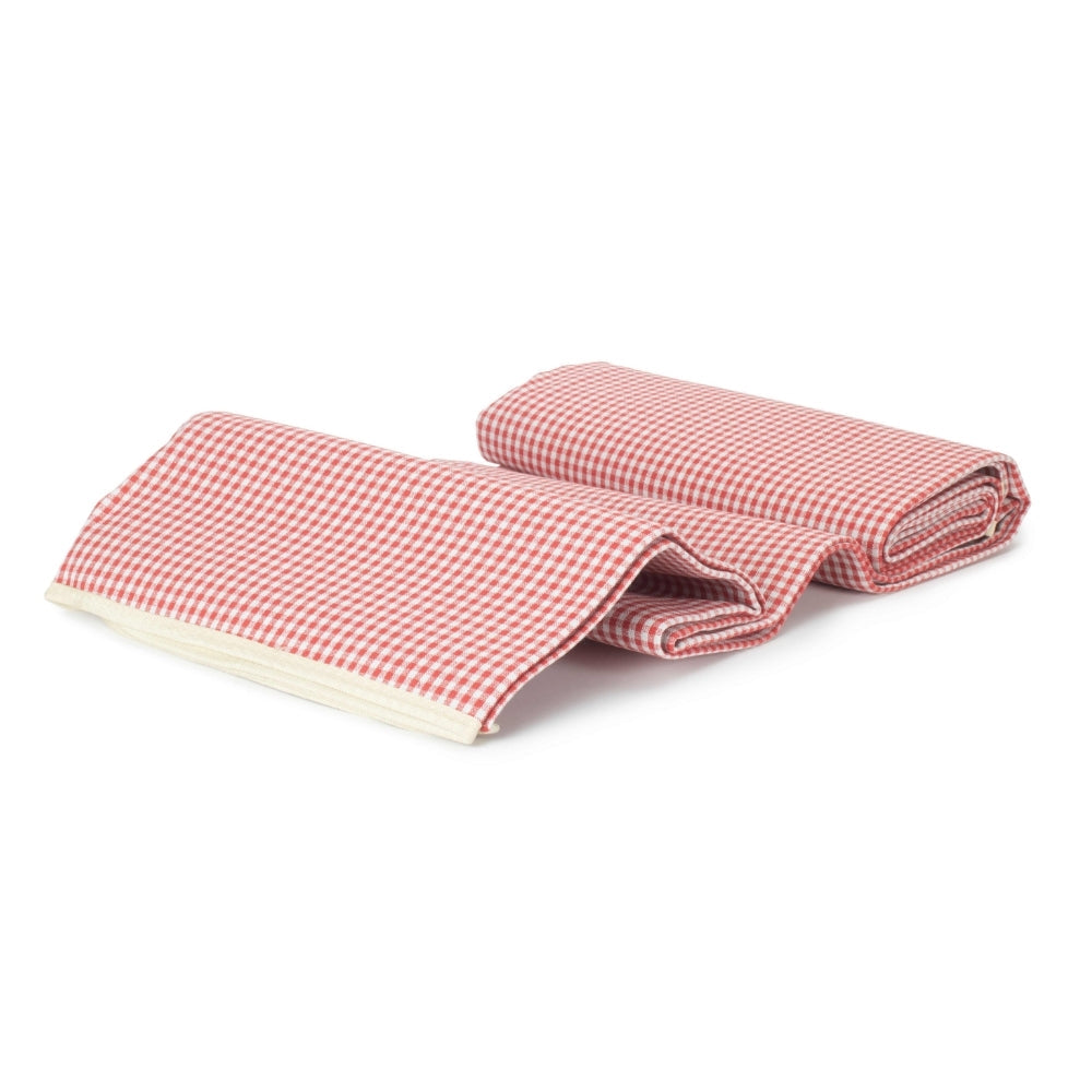 The Willow Basket Red and White Gingham Picnic Blanket
