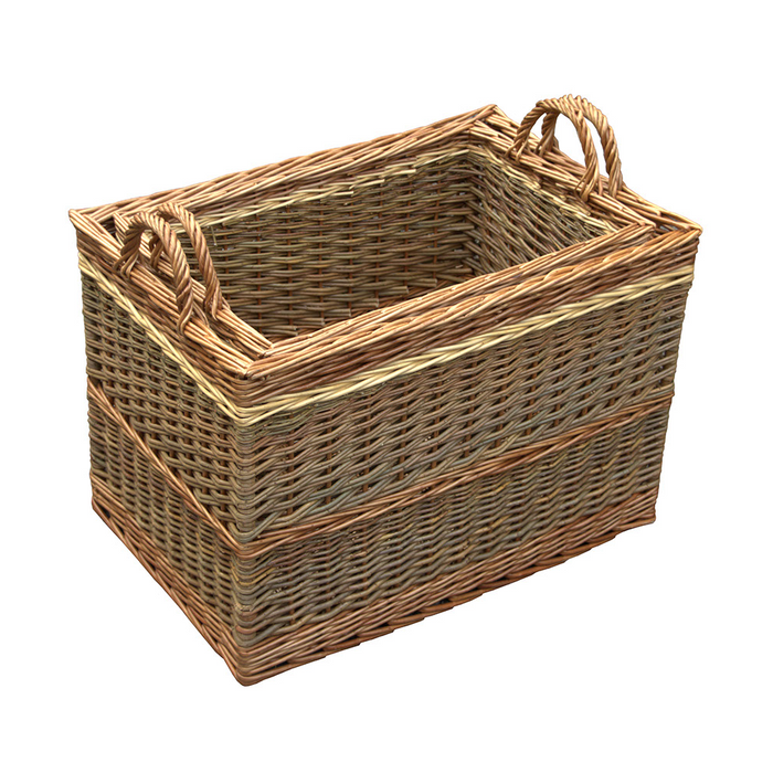 The Willow Basket Set of 2 Buttermere Large Log basket