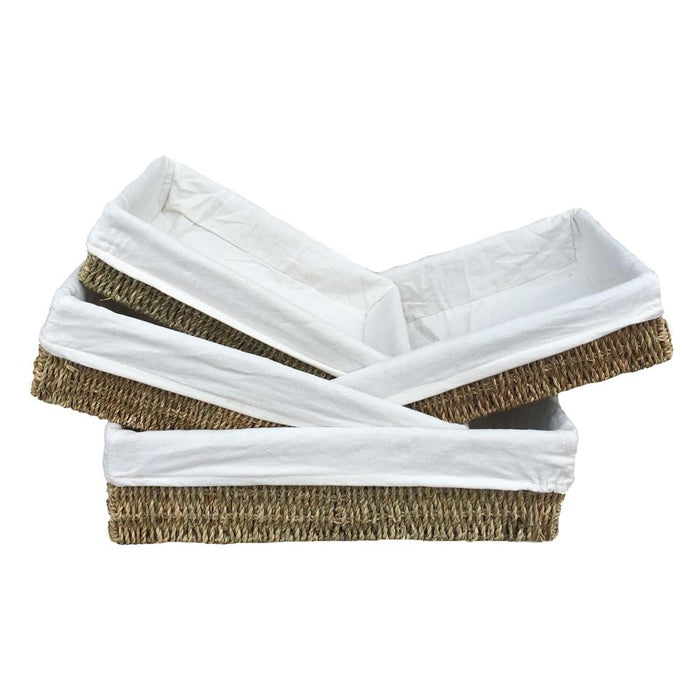 The Willow Basket Rectangular Seagrass Tray