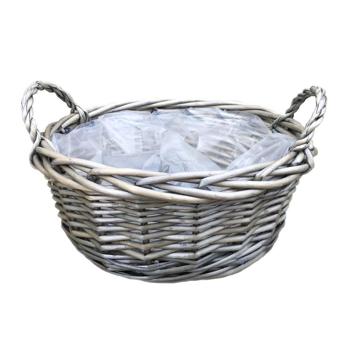 The Willow Basket Small Round Antique Wash Display Tray