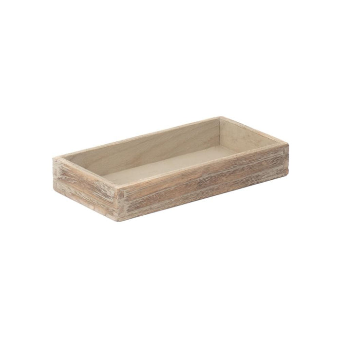 The Willow Basket Shallow Wooden Plinth Tray