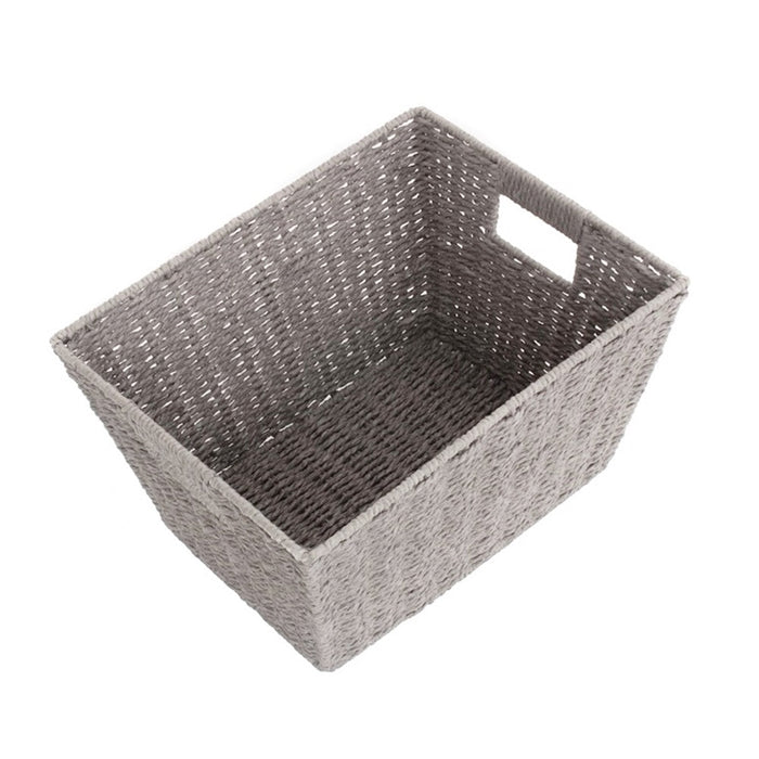 The Willow Basket Grey Paper Rope Deep Tray