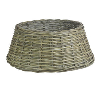 The Willow Basket Grey Kubu Rattan Christmas Tree Skirt