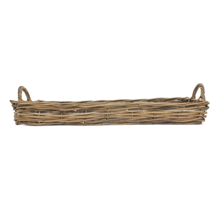 The Willow Basket Large Rectangular Rattan Serving Tray