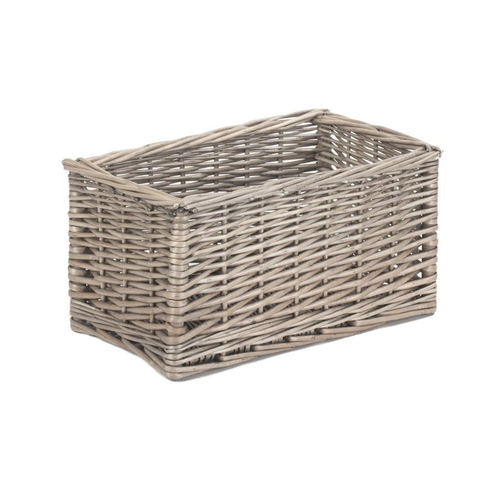 The Willow Basket Antique Wash Wicker Storage Basket