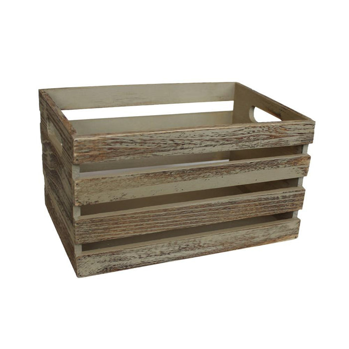 The Willow Basket Oak Effect Wooden Open Top Storage