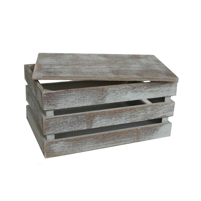 The Willow Basket Vintage Slatted Wooden Box