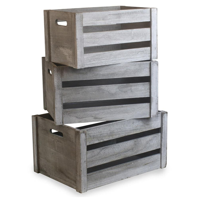 The Willow Basket Deep Vintage Wooden Crate