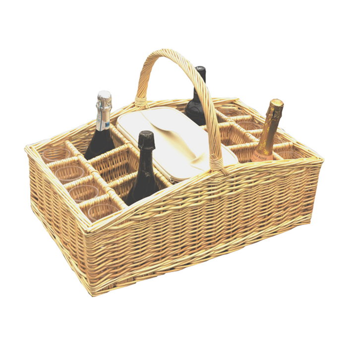 The Willow Basket Large Bottle Basket Carrier