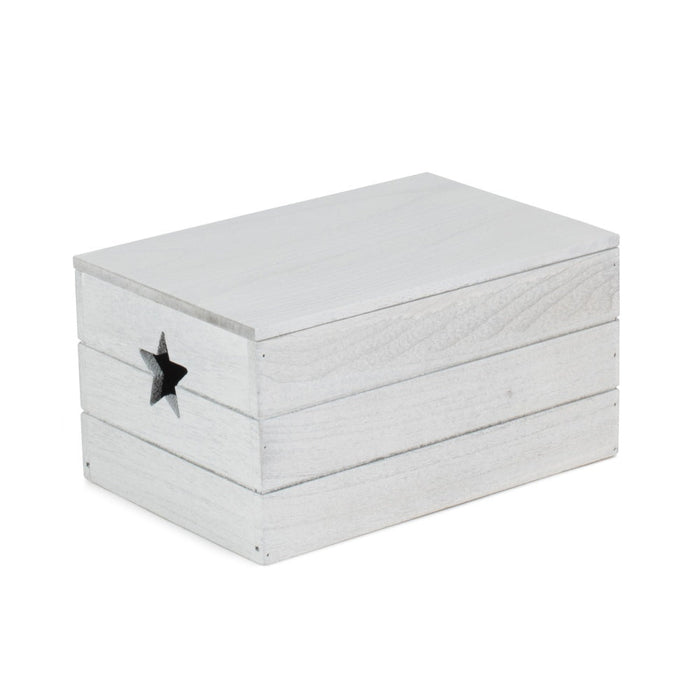 The Willow Basket Wooden Vintage Effect Star Cut Out Box