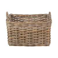 Set of 2 Rectangular Grey Kubu Storage Baskets