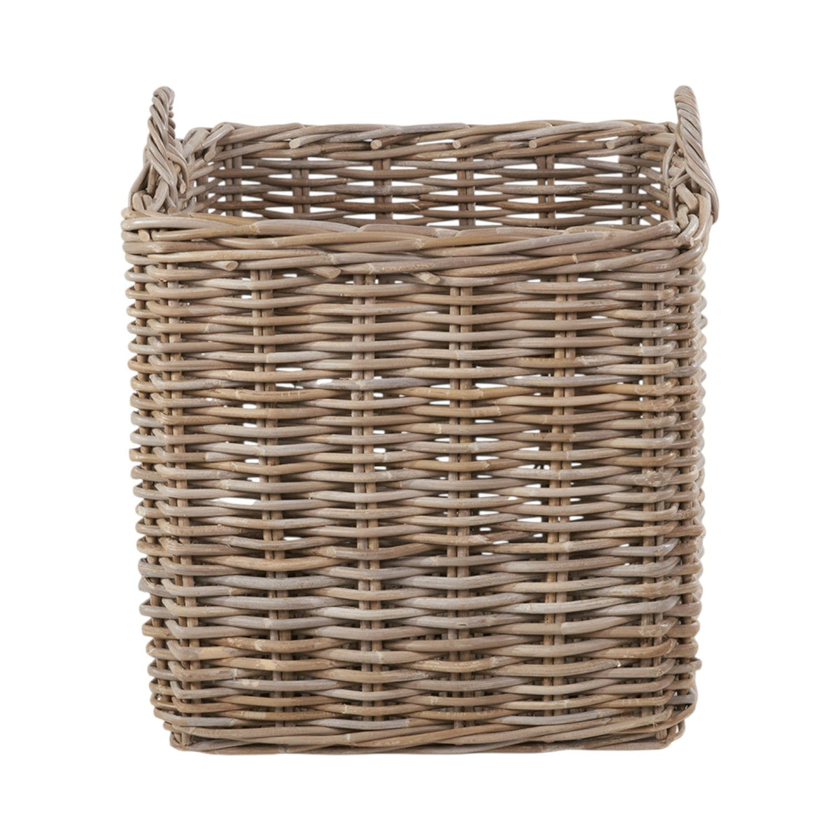 Set of 4 Grey Kubu Rattan Square Log Baskets