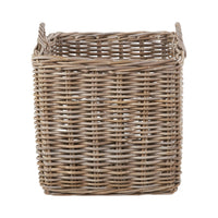 Set of 4 Grey Kubu Rattan Square Log Baskets