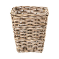 Grey Kubu Rattan Square Waste Paper Bin