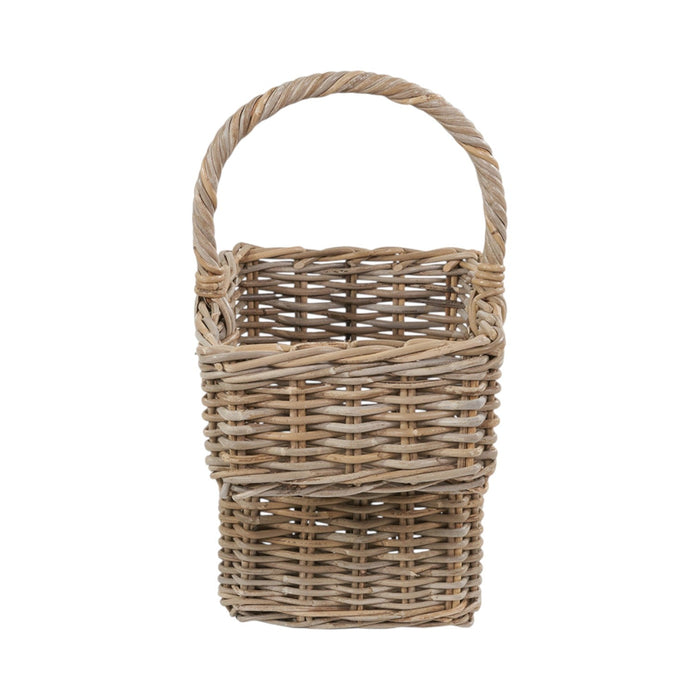 Grey Kubu Rattan Stair Basket Large