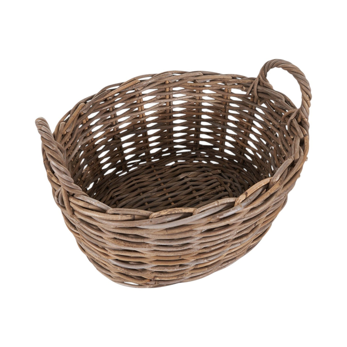 Set of 2 Grey Kubu Oval Baskets