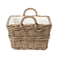 Grey Kubu Rectangular Handled Laundry Basket