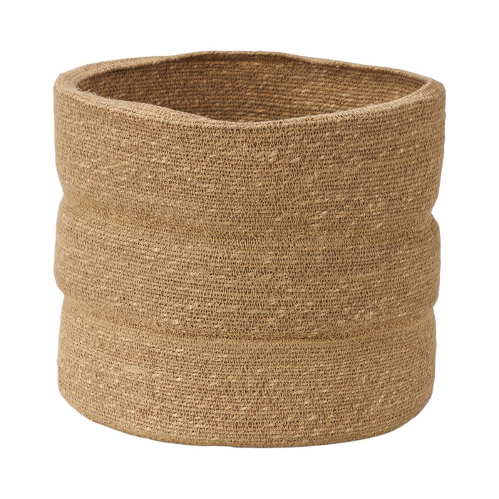Seagrass Natural Ribbed Basket