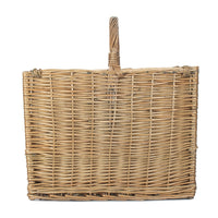 Red Hamper Antique Wash Open End Wicker Log Basket