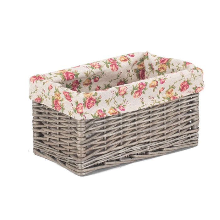 Red Hamper Antique Wash Garden Rose Willow Storage Baskets