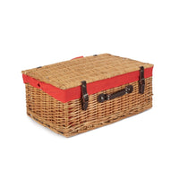 Red Hamper 55cm Buff Empty Picnic Basket