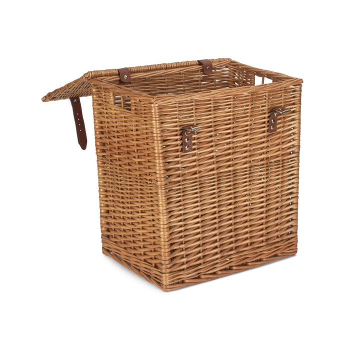 Red Hamper Double Steamed Vintner Storage Wicker Picnic Basket