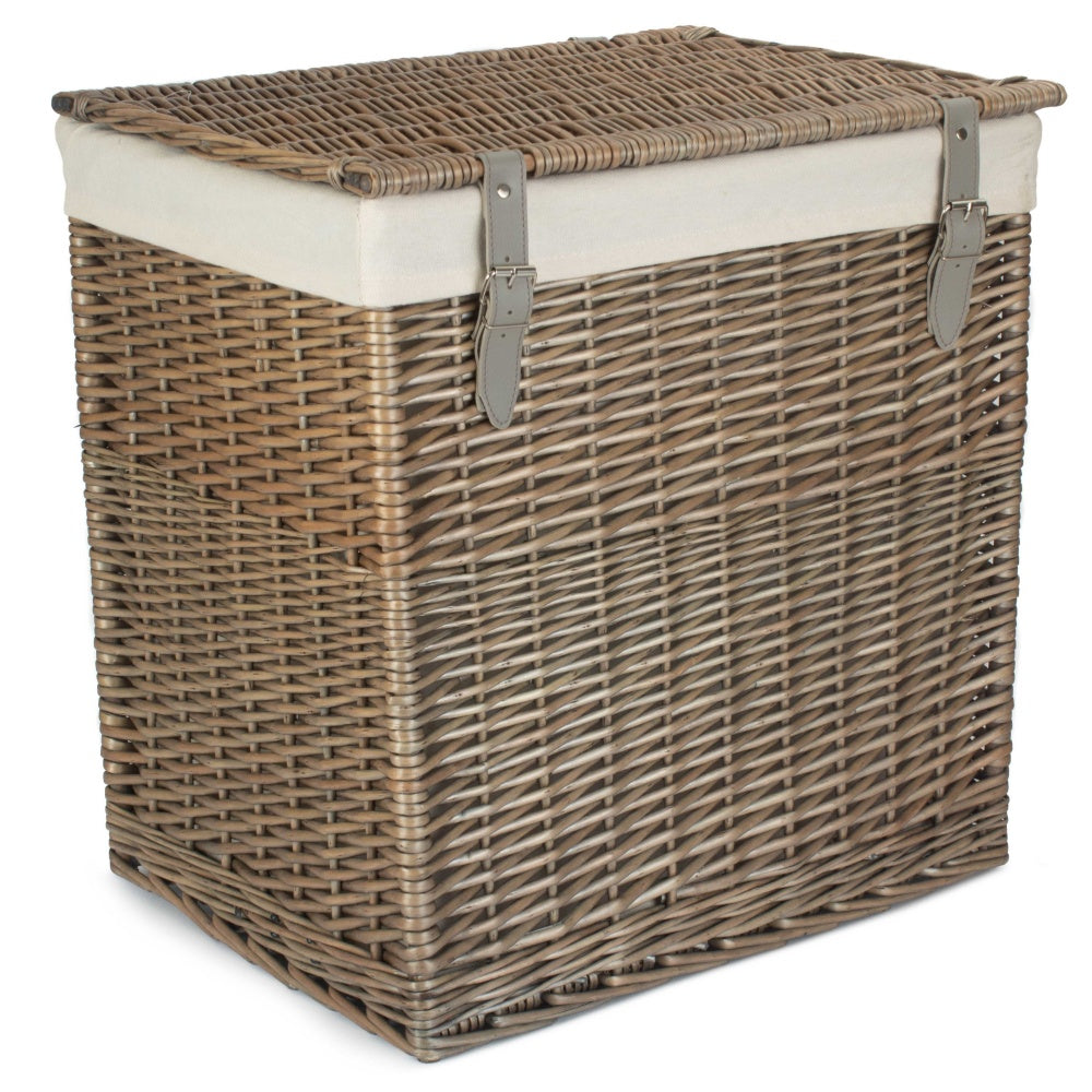 Red Hamper Boutique Antique Wash Storage Laundry Basket With Lining