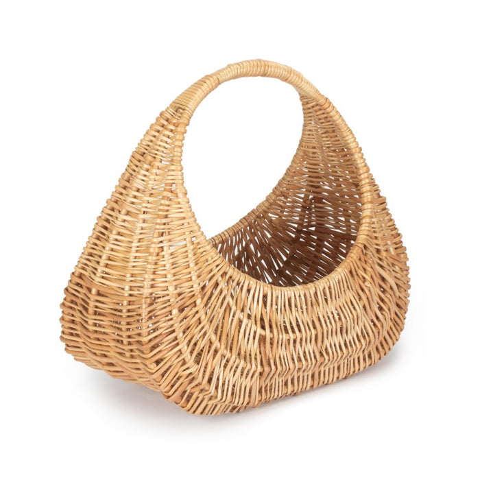 Red Hamper Buff Willow Gondola Wicker Shopping Basket