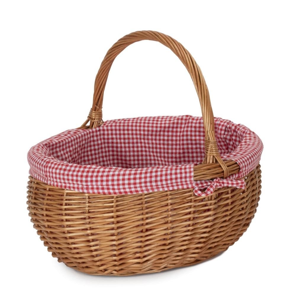 The Willow Basket Large Deluxe Wicker Shopping Basket