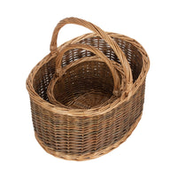 Red Hamper Round Presentation Wicker Tray