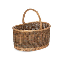 Red Hamper Round Presentation Wicker Tray