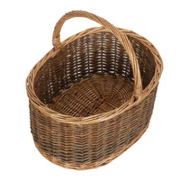 Red Hamper Round Presentation Wicker Tray