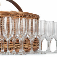Red Hamper Wicker Light Steamed Garden Party Basket