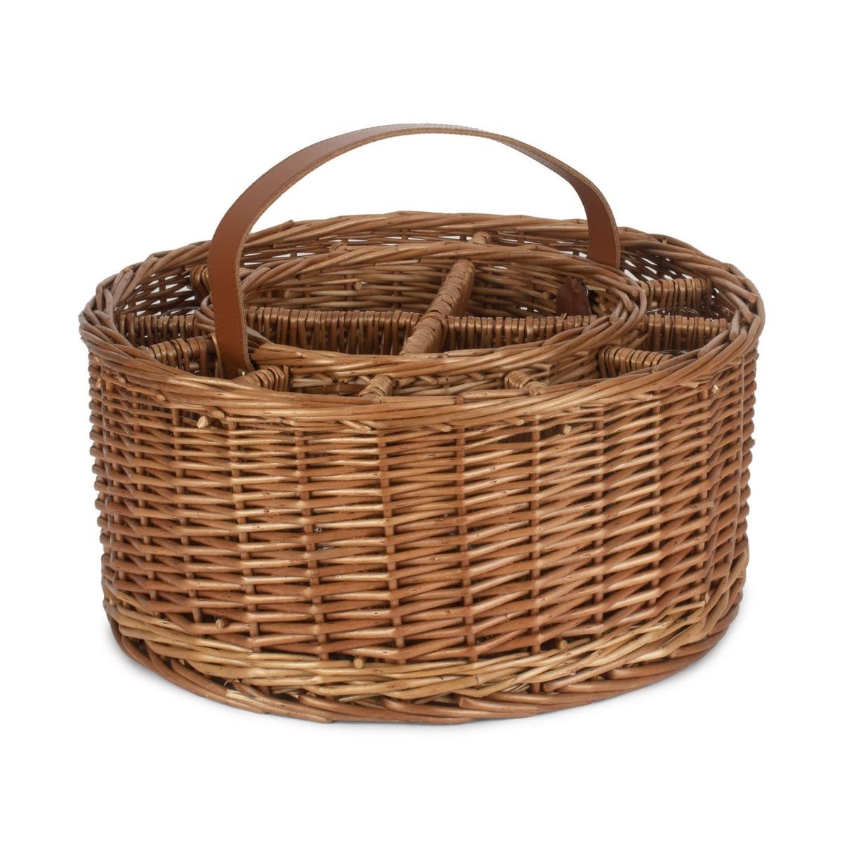 Red Hamper Wicker Light Steamed Garden Party Basket