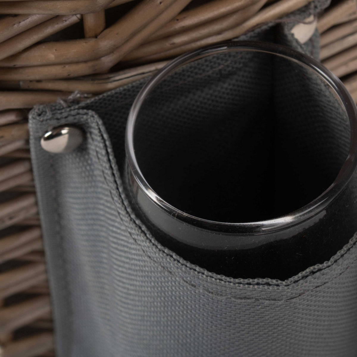 Red Hamper Single Bottle and 2 Champagne Glass Carrier With Shoulder Strap