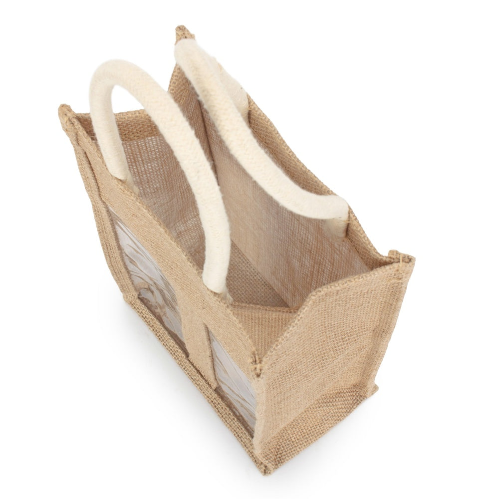 Red Hamper Bottle Jute Bag