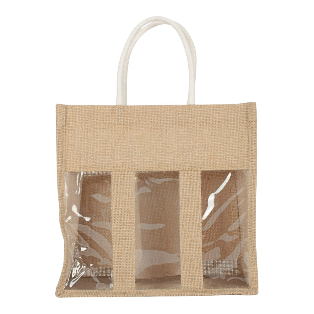 Red Hamper Bottle Jute Bag