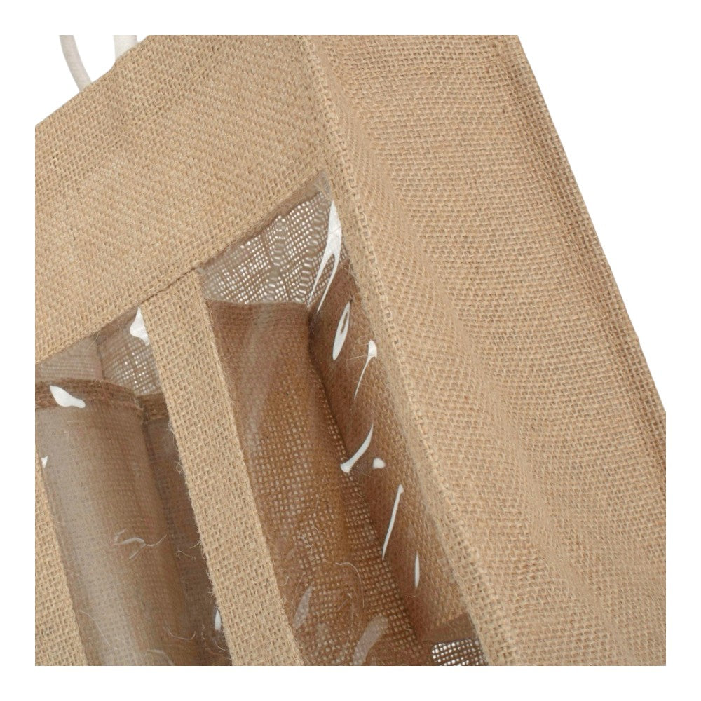 Red Hamper Bottle Jute Bag