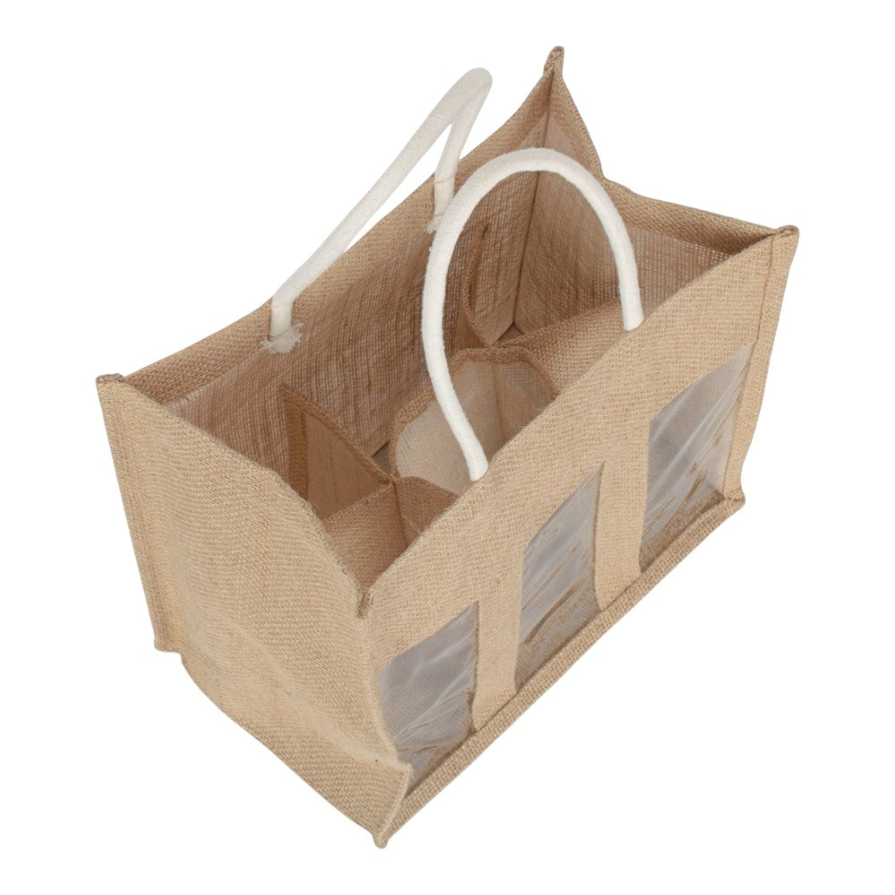 Red Hamper Bottle Jute Bag