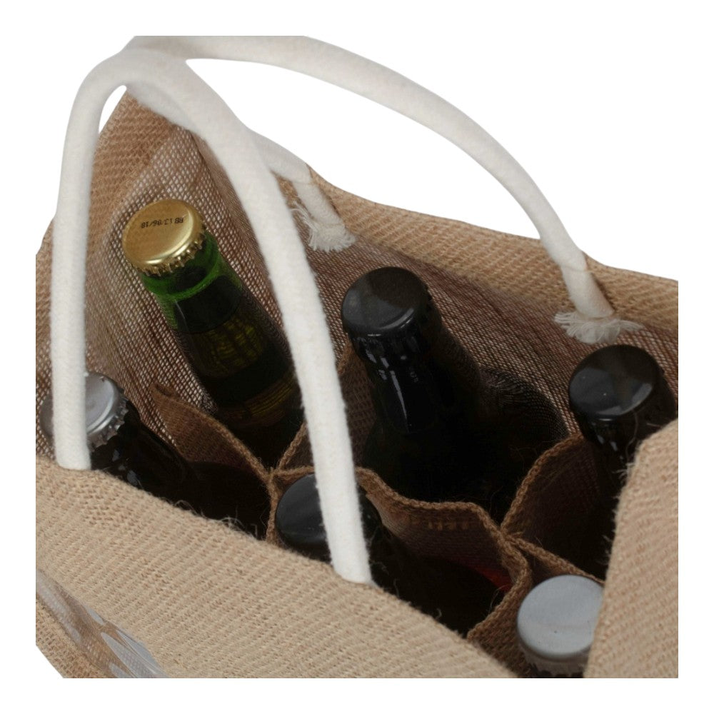 Red Hamper Bottle Jute Bag