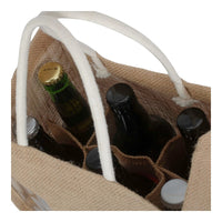 Red Hamper Bottle Jute Bag