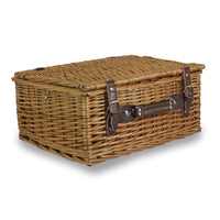 Red Hamper Double Steamed Wicker Picnic Basket