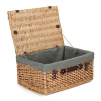 Red Hamper Buff 51cm Picnic Basket