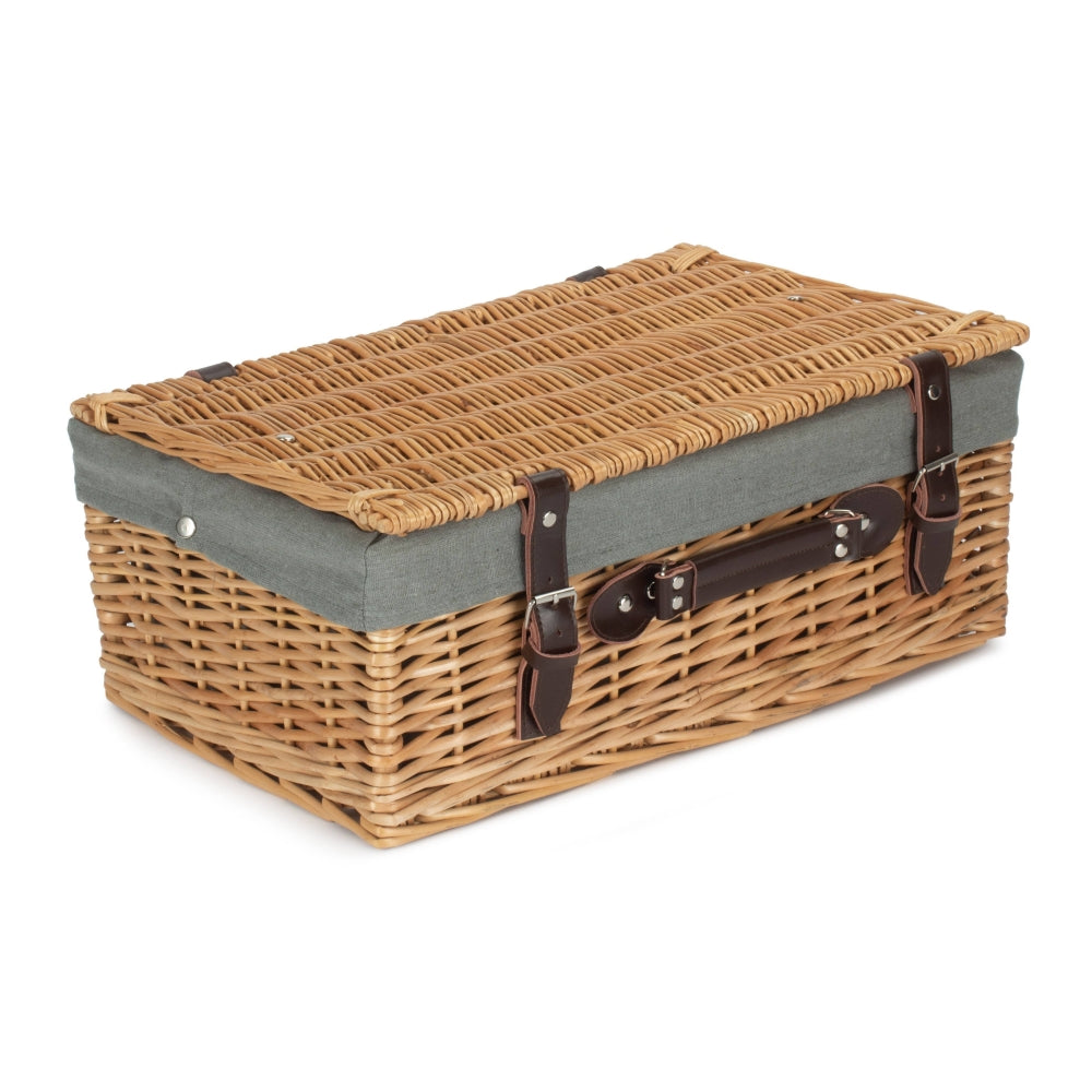 Red Hamper Buff 45cm Picnic Basket